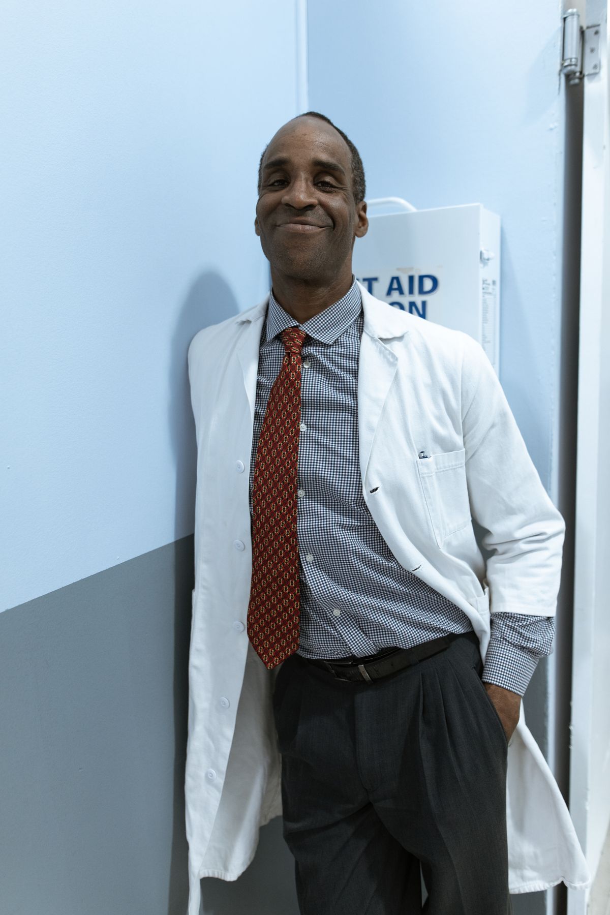 A healthcare leader in a clinical environment